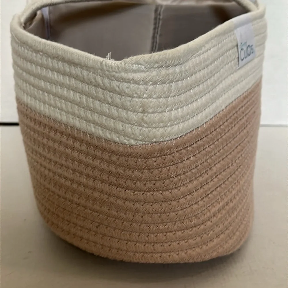 Comfy Cubs trip rope basket Diaper Caddy Organizer in blush color